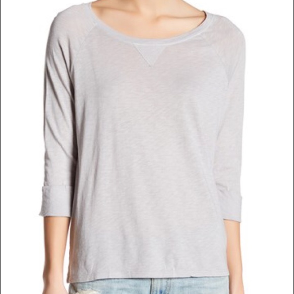 Raglan Wide Scoop Neck Tee